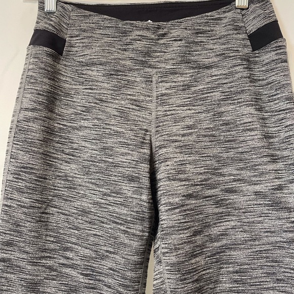 Space Dye Gray Athletic Yoga Pants with Black Trim - Picture 2 of 10